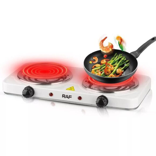RAF Double Electric Stove – Portable Adjustable Temperature Control