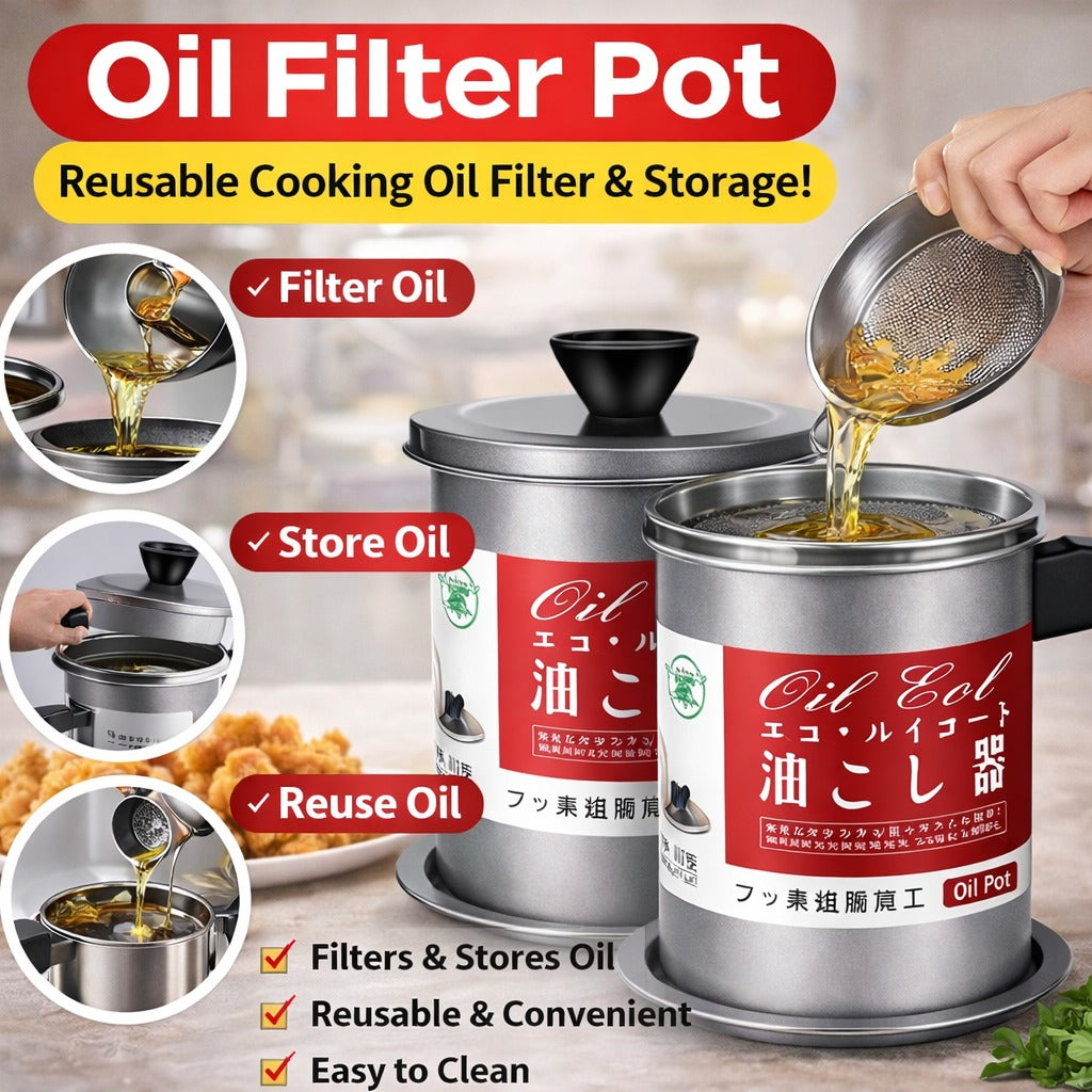 Kitchen Oil Filter Pot 1.4 Liter