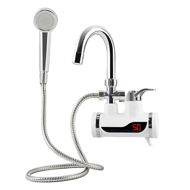 Instant Electric Hot Water Heater Faucet With Hand Shower Fast Heating & Easy Installation