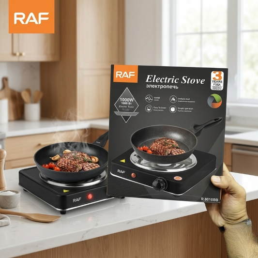 RAF 1000W Single Electric Stove – Portable Adjustable Temperature Control