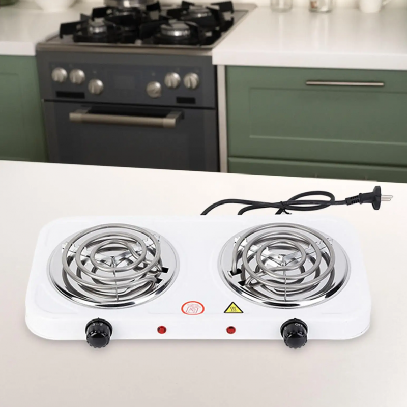 Hot Plate Brand 1000W Each Double Electric Stove – Portable Adjustable Temperature Control