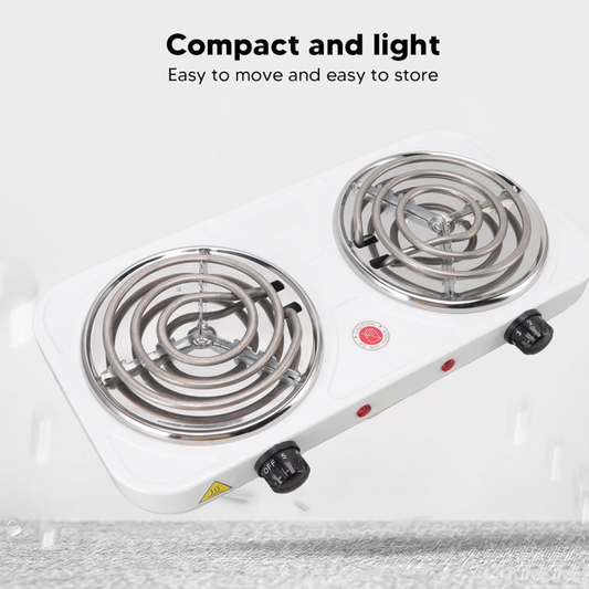 Hot Plate Brand 1000W Each Double Electric Stove – Portable Adjustable Temperature Control