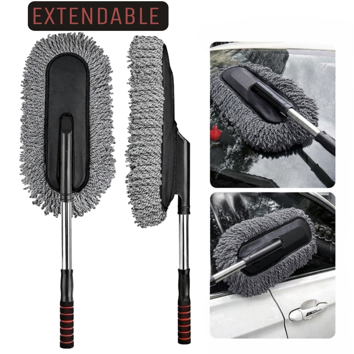 Telescopic Microfiber Car Duster With Long Handle
